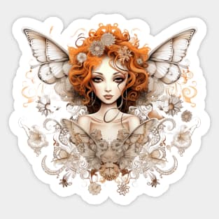 Red Haired Beauty Sticker